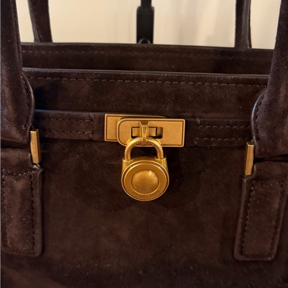 Michael MICHAEL Kors Hamilton Moderne Small Fringed Suede Satchel - Picture 2 of 10